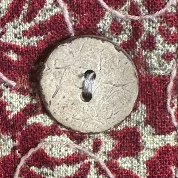 Coldwater Creek size 1X linen blend shirt/shacket, vibrant, embroidered, office - Picture 8 of 9